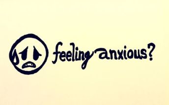 Anxious emoji and the question, "feeling anxious?"